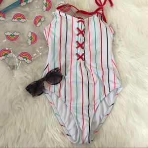 ☀️Striped one piece swimsuit